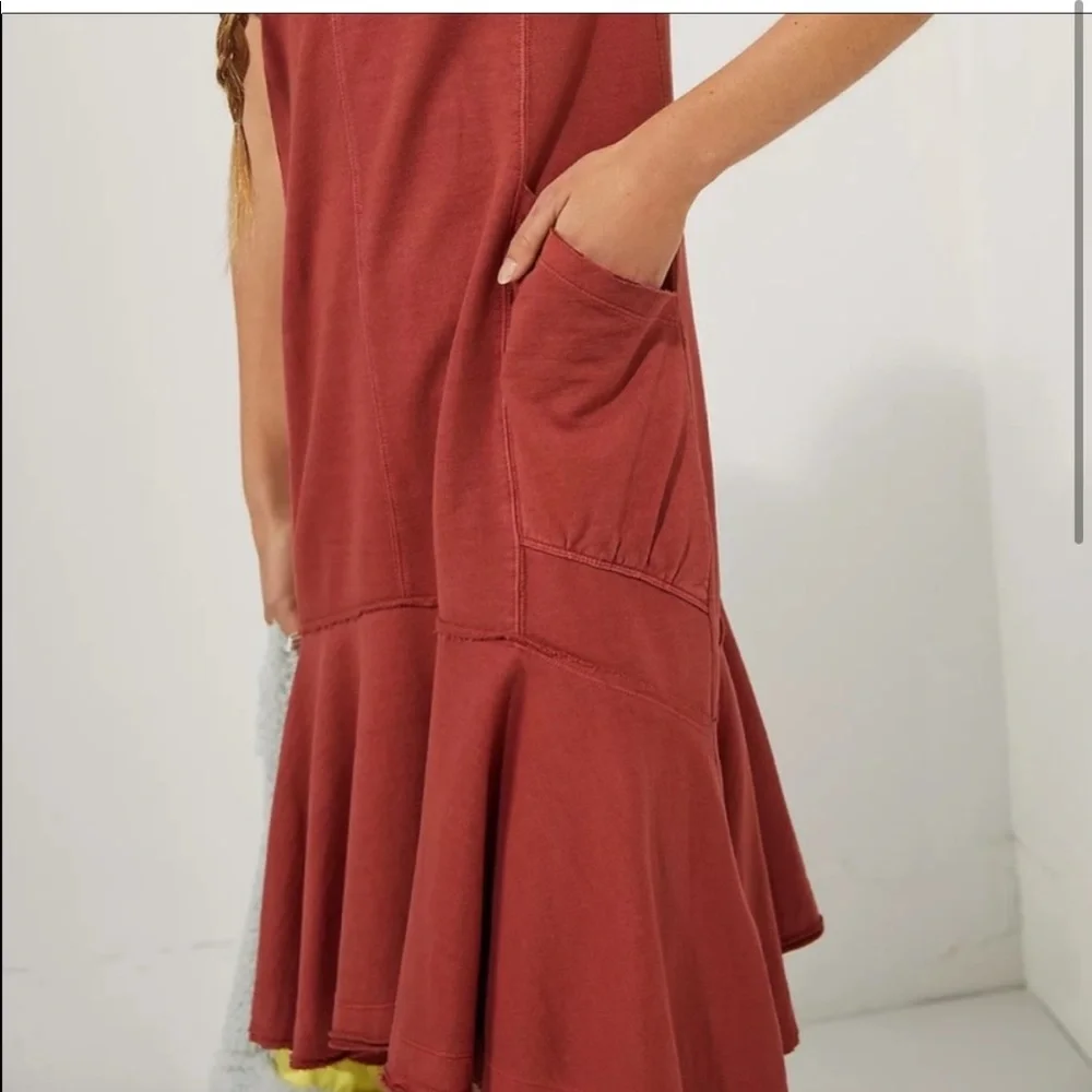 Anthropologie Joella Midi Dress Red - Picture 3 of 5